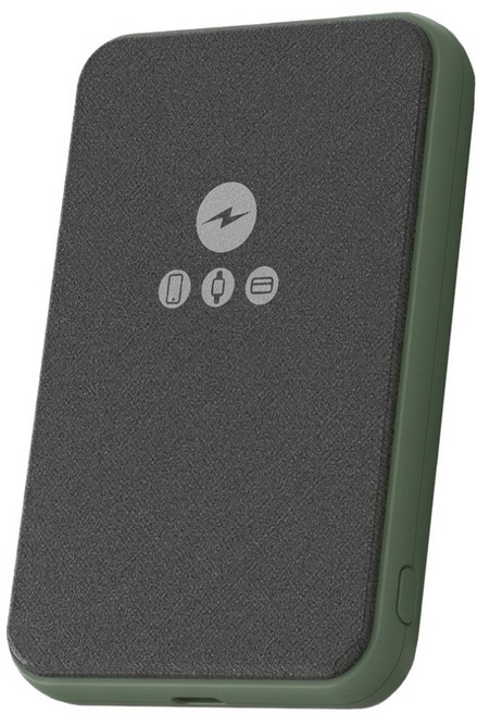 POLYBATT 超薄款磁吸三用快充行動電源 Type-C, 綠色, LT001
