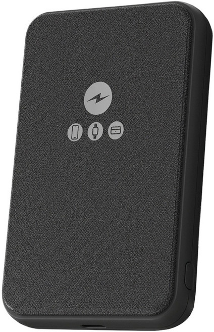 POLYBATT 超薄款磁吸三用快充行動電源 Type-C, 黑色, LT001