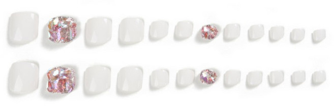 ItTem SHOP 婚禮腳趾甲片 24p 組, 1套, B006 未來色彩