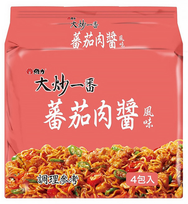 維力 大炒一番 蕃茄肉醬風味 85g, 4包
