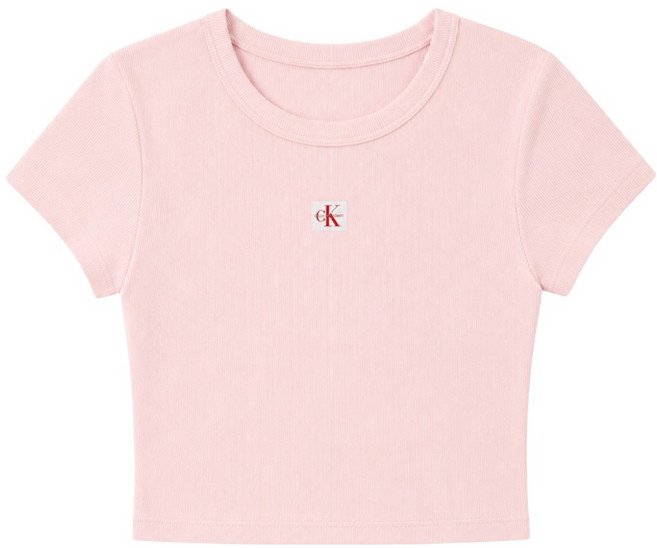 Calvin Klein Jeans 女款編織標誌羅紋短袖T恤 47C200G