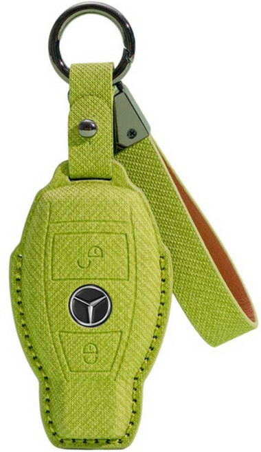 CRONICLE E-Class G-Class C-Class 賓士相容 Monogram 線條鑰匙套 葫蘆 2鍵, 綠色, CRMON-MER10