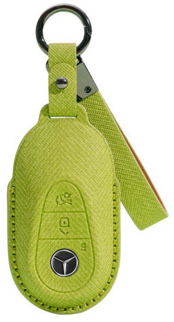 CRONICLE E-Class G-Class C-Class 賓士相容 Monogram 線條鑰匙套 橢圓形鑰匙款, 綠色, CRMON-MER6