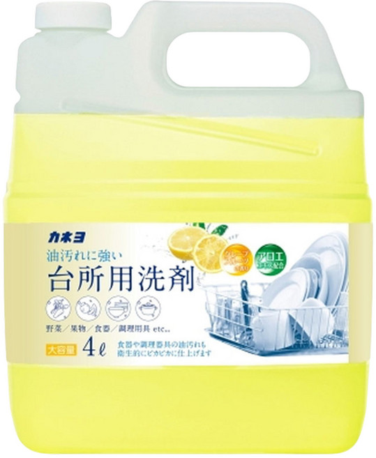 Kaneyo 中性洗碗精 葡萄柚香, 1個, 4L