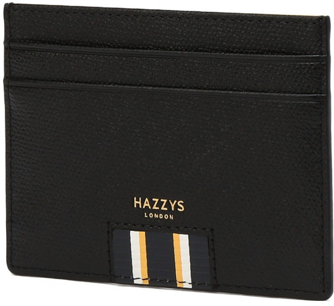 HAZZYS ROWING STRIPE 標誌配色牛皮橫式卡夾