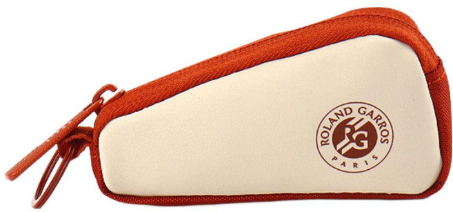 Wilson 2026 Roland Garros 鑰匙圈包 WR8053201001, 奶油白 + 泥土色 + 綠色, 1個