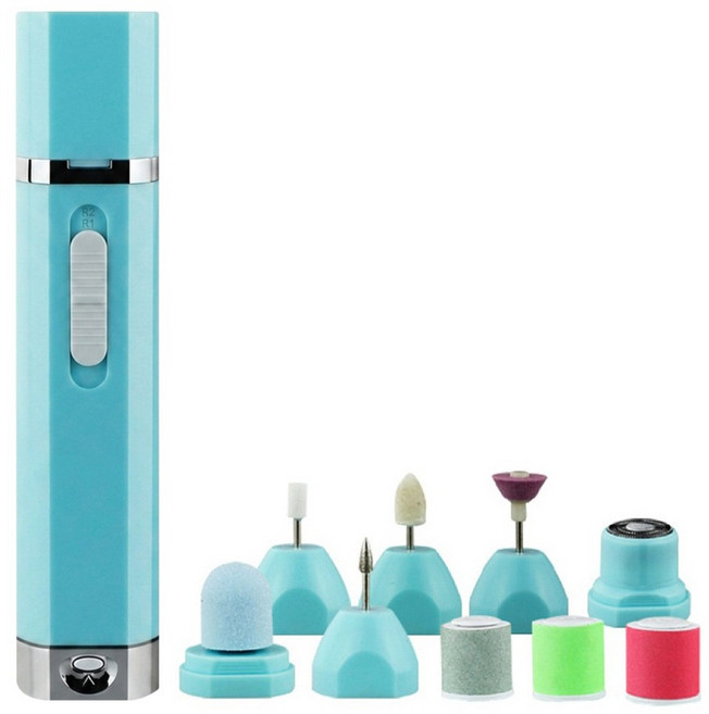 JOW BUY 蕉蕉購物 9合一電動美甲機, 1個, 藍色