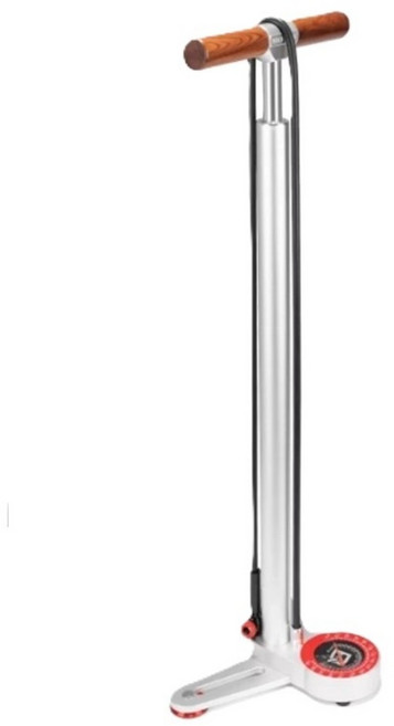ROCKBROS 洛克兄弟 鋁合金立式打氣筒 美法兩用氣嘴 240PSI, 銀色, 1個