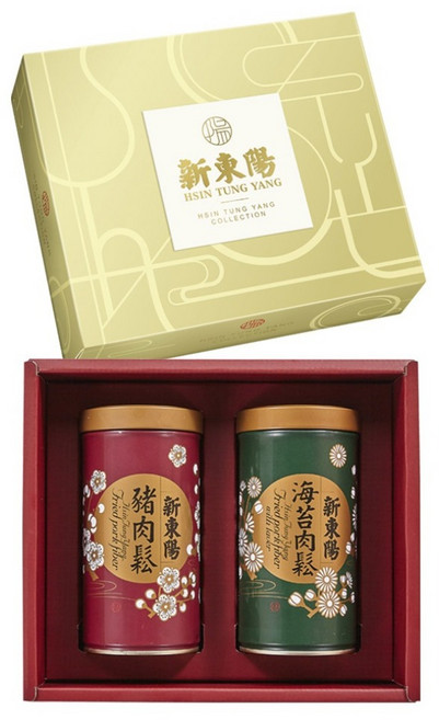新東陽 典雅尊貴禮盒2號 海苔肉鬆 + 豬肉鬆, 510g, 1個