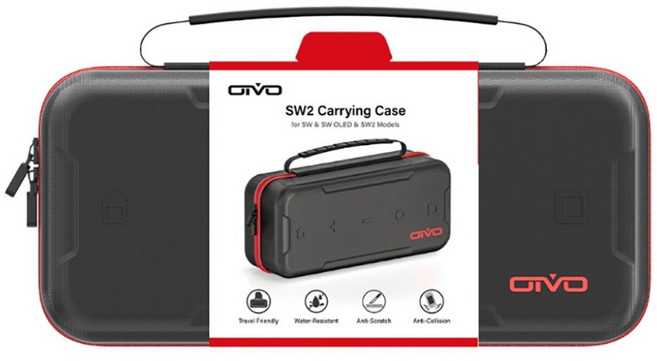 OIVO Switch二代主機防震收納包, 黑色, 1個, SW2 Carrying Case