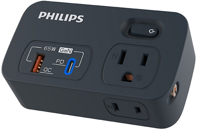 PHILIPS 飛利浦 多功能壁插轉接器 CHP9026B/96, 黑色, 1個, 10m