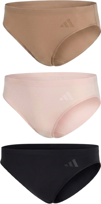 adidas 愛迪達 運動型三角褲3件組 4A0472-900, 黑色 + 棕色 + 粉色