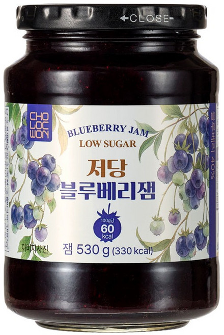 CHOLOCWON 低糖藍莓果醬, 530g, 1個