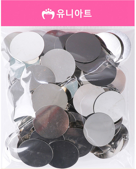 Uniart 素面胸花別針 30mm 100入, 銀色, 1個