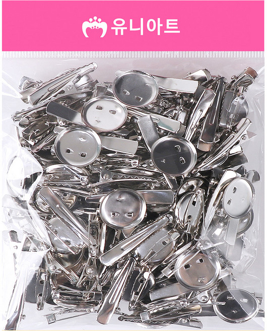 Uniart 胸花別針 圓形別針 20mm 80入, 銀色, 1個