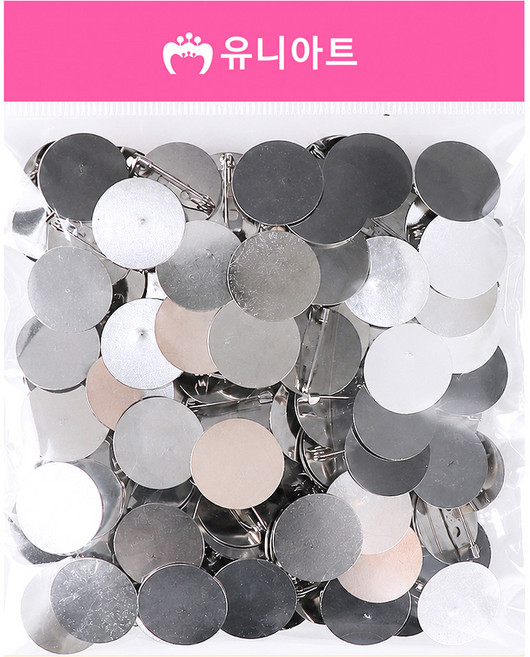 Uniart 素面胸花別針 20mm 150入, 銀色, 1個