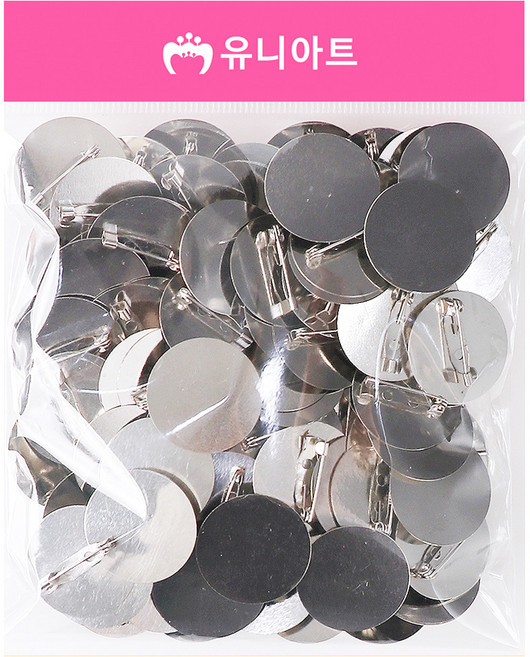 Uniart 素面胸花別針 25mm 120入, 銀色, 1個