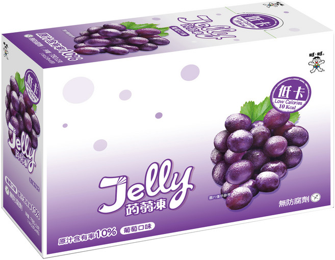 旺旺 Jelly蒟蒻凍 葡萄口味 6個, 780g, 1盒