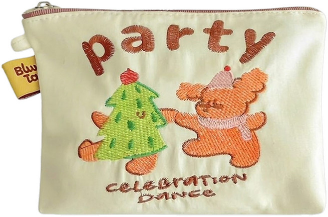 JOW BUY 蕉蕉購物 可愛插畫刺繡化妝包