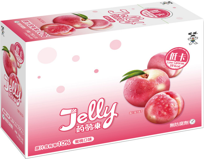 旺旺 Jelly蒟蒻凍 蜜桃口味 6個, 780g, 1盒