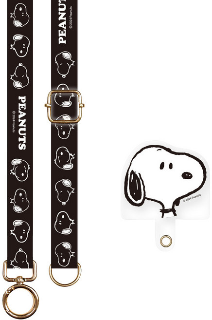 PEANUTS 史努比 多功能手機夾片掛繩組, 大頭款, 1套