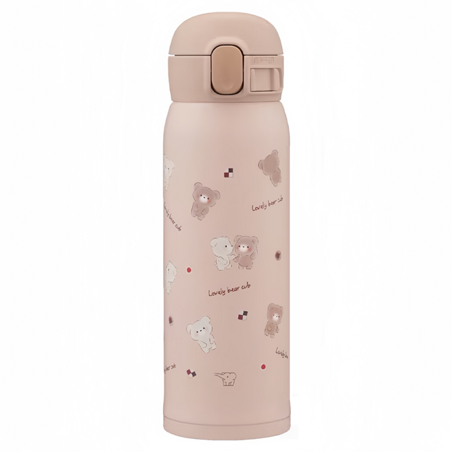 ZOJIRUSHI 象印 不銹鋼彈蓋式保溫保冷杯 SM-WJ48, 餅乾小熊, 1個, 480ml