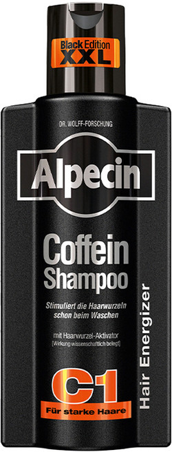 Alpecin 台灣公司貨 咖啡因洗髮露 黑色經典款, 1件, 375ml