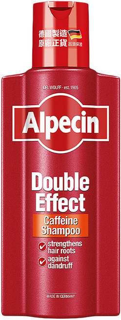 Alpecin 台灣公司貨 雙效咖啡因抗頭皮屑洗髮露, 1件, 375ml