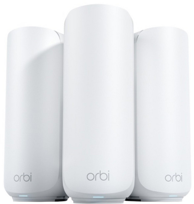 NETGEAR Orbi BE5000 雙頻 WiFi 7 Mesh 延伸系統 路由器+ 2衛星 星盾白, 1套, RBE373