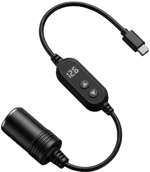 AUTO CREW USB-C PD 12V 點菸器轉換線 車用轉換器 36W AC-TL97, 1個, 1球