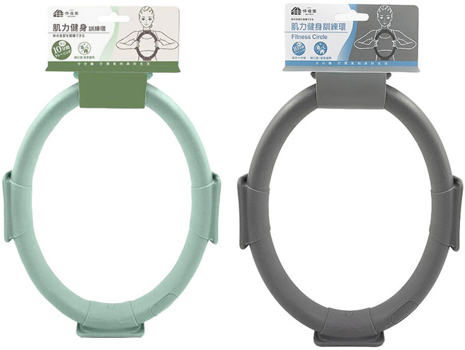 MOCODO 伴佳家 肌力健身訓練環2件組 FP126D + FP126G, 灰色 + 綠色, 1套