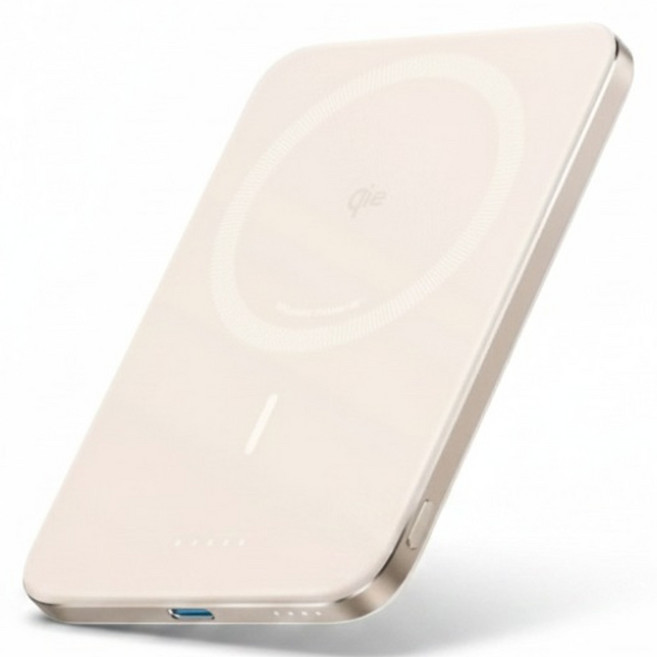 ANKER 5000mAh Qi2 超薄磁吸行動電源, 流沙金, A1665