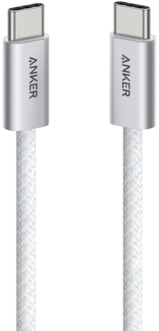 ANKER Type-C 耐髒充電線 240W A8060, 1.8m, 雲朵白, 1個