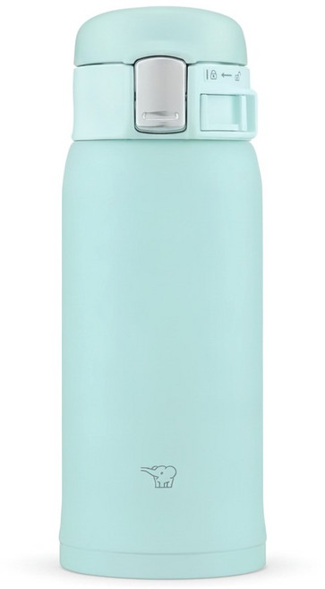 ZOJIRUSHI 象印 不鏽鋼超輕彈蓋式真空保溫杯 SM-SF36-AM, 天空藍, 1個, 360ml