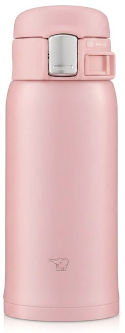 ZOJIRUSHI 象印 不鏽鋼超輕彈蓋式真空保溫杯 SM-SF36-PA, 玫瑰粉, 1個, 360ml