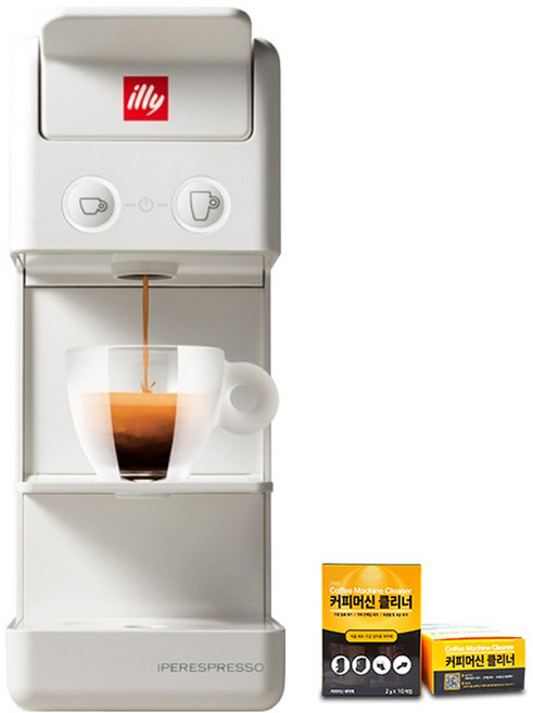 illy 意利 Y3.3 膠囊咖啡機 + 咖啡機清潔劑 2g x 10入組, 白色(咖啡機), Y3.3(咖啡機)