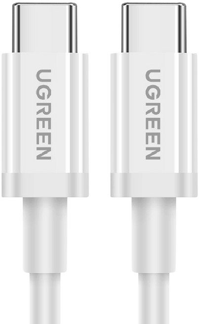 UGREEN 綠聯 Type-C to Type-C 快充充電線/傳輸線 60W ABS版, 白色, 1個, 2m