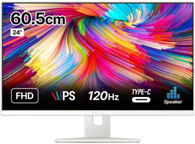 InterPixel FHD IPS 120Hz TYPE C 無閃爍螢幕 白色, IP2428(標準版), 60.5cm