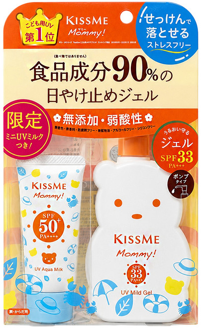 KISSME 奇士美 Mommy 親子溫和防曬凝膠組, 110g, 1件