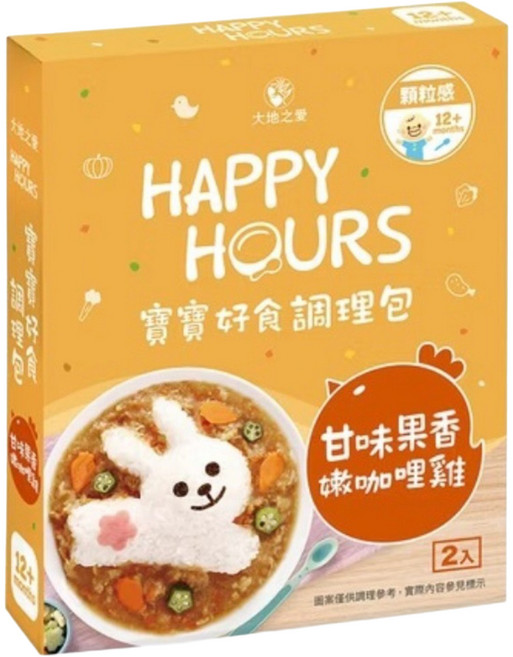 Happy Hours 寶寶好食調理包甘味果香嫩咖哩雞, 300g, 1套