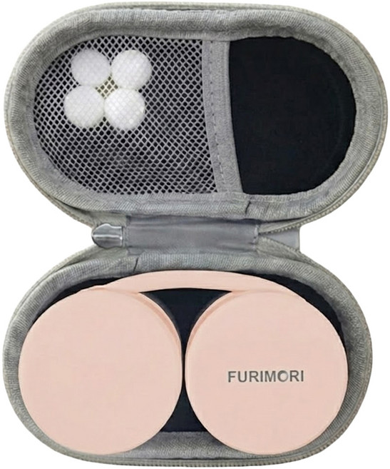 FURIMORI 富力森 輕巧頸掛式風扇 附收納盒 + 棉片 4片, 粉色, FU-NF926P