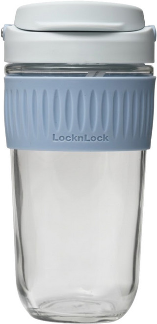 LocknLock 樂扣樂扣 清新手提耐熱玻璃隨行杯, 天空藍, 1個, 500ml