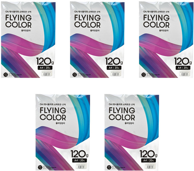 samwon PAPER Flying Color 雪白 120g/m2 210 x 297 mm 5張, 100個, A4