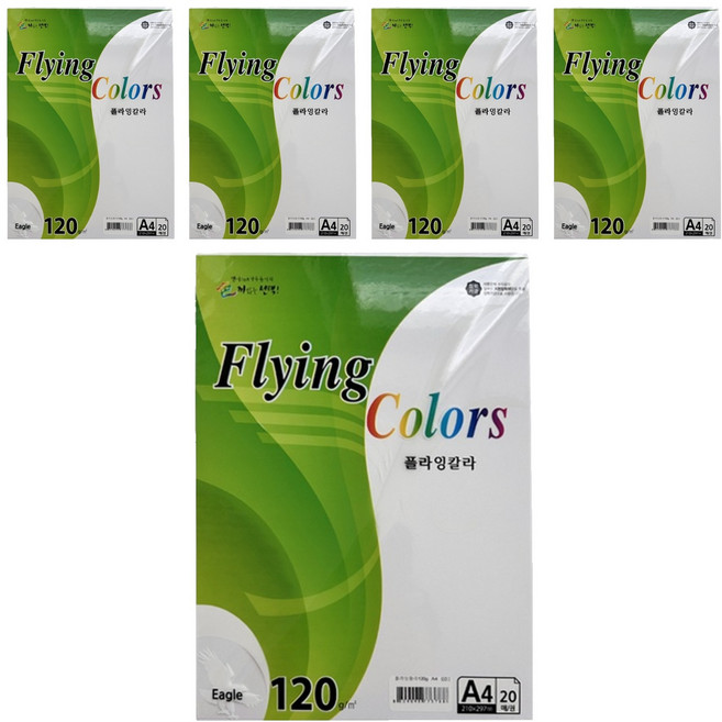 samwon PAPER Flying Color 牛奶色 120g/m2 210 x 297 mm 5包, 100個, A4