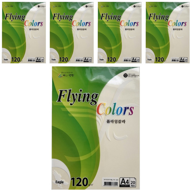samwon PAPER Flying Color 奶油色 FSC M 120g/m2 210 x 297 mm 5包, 100個, A4