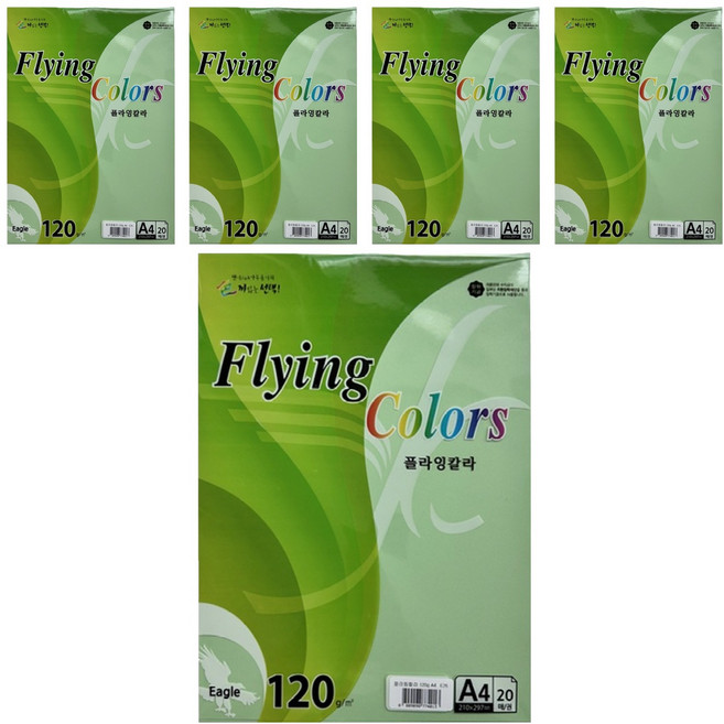 samwon PAPER Flying Color 嫩草綠 120g/m2 210 x 297 mm 5張, 100個, A4