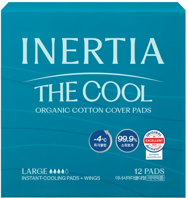 INERTIA The Cool 蝶翼型衛生棉, 1個, 12入, 大型