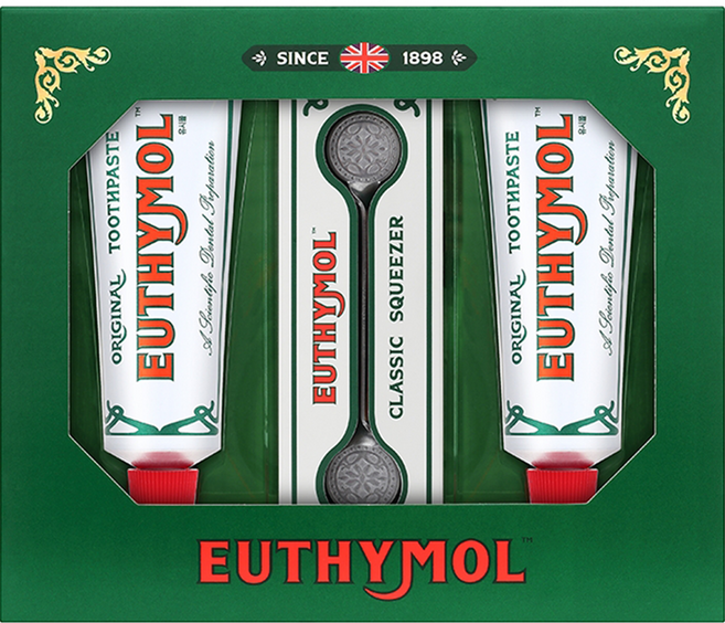 Euthymol TM 牙膏 106g 2入 + 經典擠壓器組合, 1套