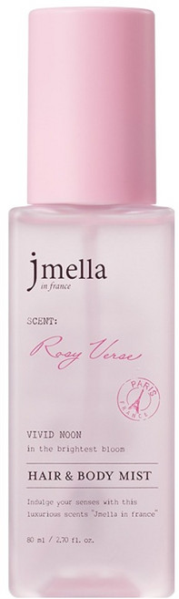 jmella 法式玫瑰沐浴香氛髮膚噴霧 果香玫瑰, 1個, 80ml
