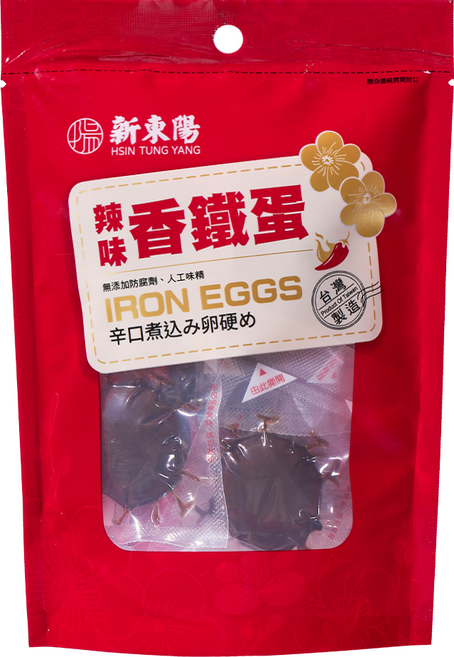 新東陽 辣味香鐵蛋 分享包, 125g, 1個
